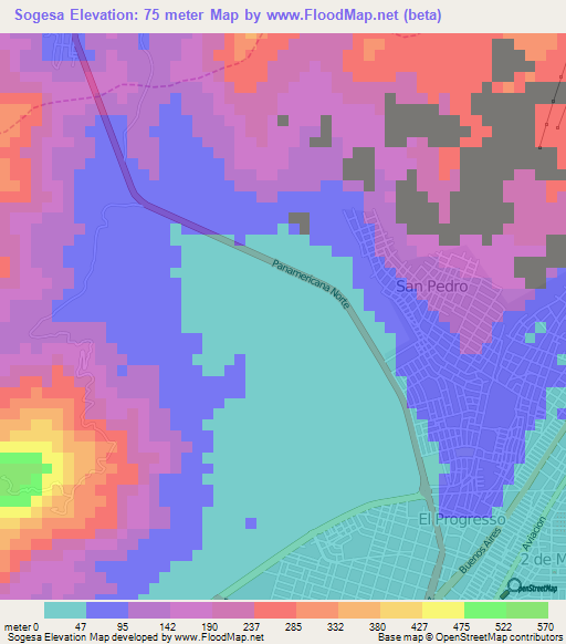 Sogesa,Peru Elevation Map