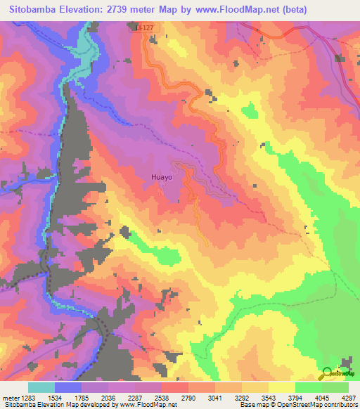 Sitobamba,Peru Elevation Map