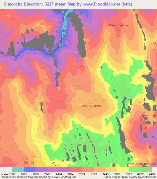 Sitacocha,Peru Elevation Map