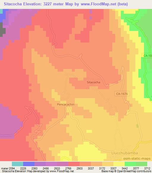 Sitacocha,Peru Elevation Map