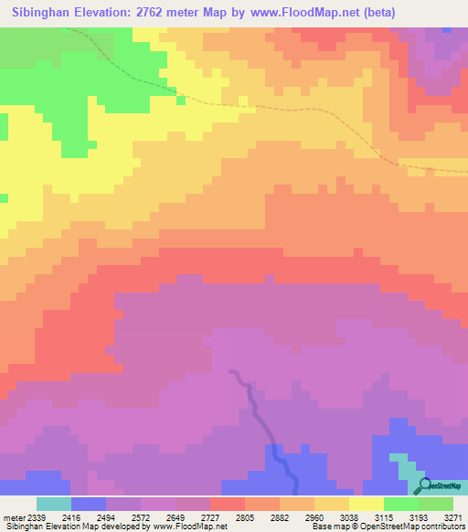 Sibinghan,Peru Elevation Map
