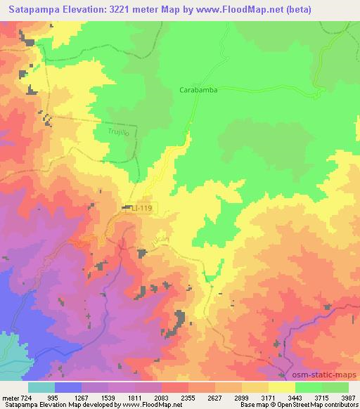 Satapampa,Peru Elevation Map