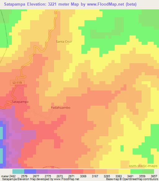 Satapampa,Peru Elevation Map