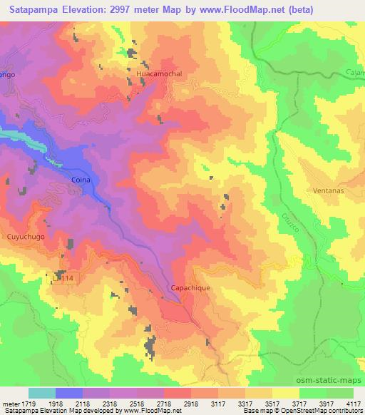 Satapampa,Peru Elevation Map