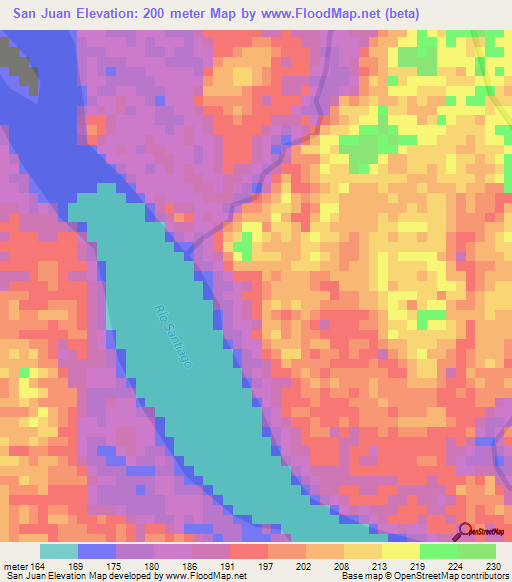 San Juan,Peru Elevation Map