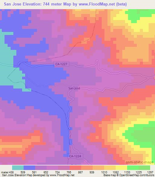 San Jose,Peru Elevation Map