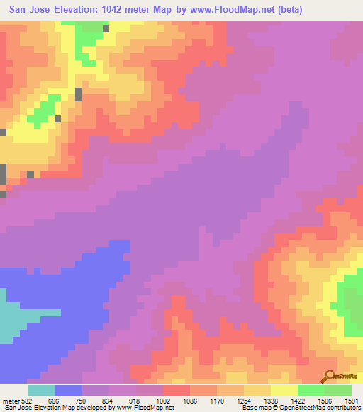San Jose,Peru Elevation Map