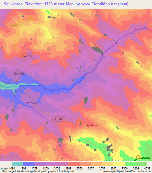 San Jorge,Peru Elevation Map