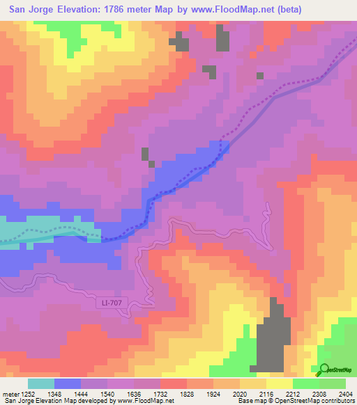 San Jorge,Peru Elevation Map