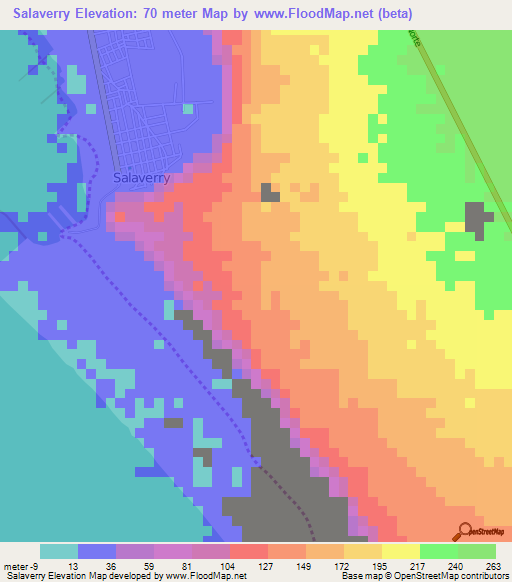 Salaverry,Peru Elevation Map