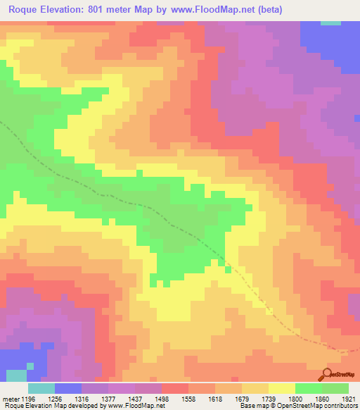 Roque,Peru Elevation Map