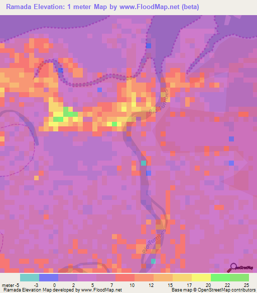 Ramada,Peru Elevation Map