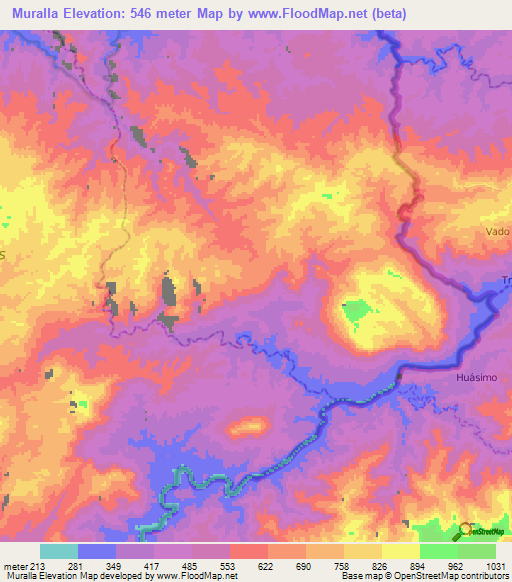 Muralla,Peru Elevation Map