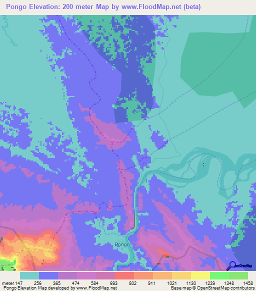 Pongo,Peru Elevation Map