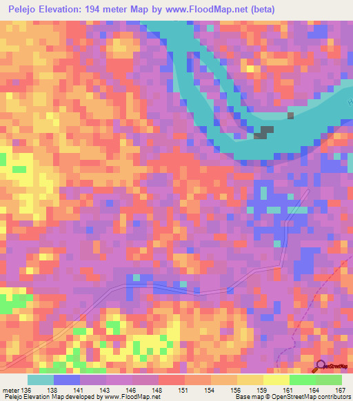 Pelejo,Peru Elevation Map