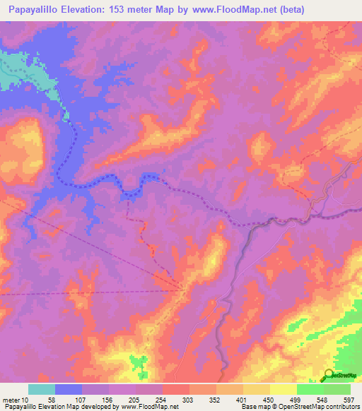 Papayalillo,Peru Elevation Map