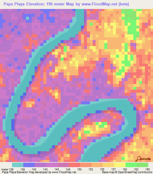 Papa Playa,Peru Elevation Map