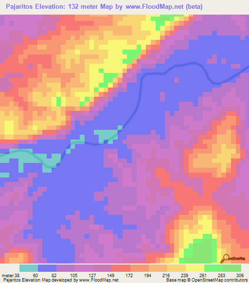 Pajaritos,Peru Elevation Map