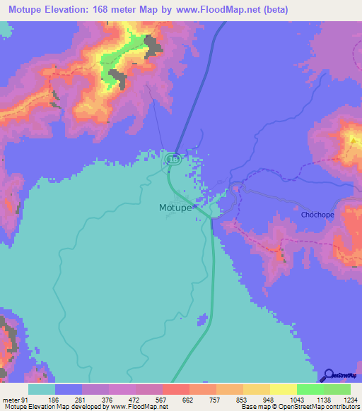 Motupe,Peru Elevation Map