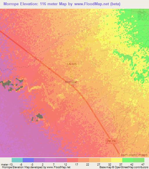 Morrope,Peru Elevation Map