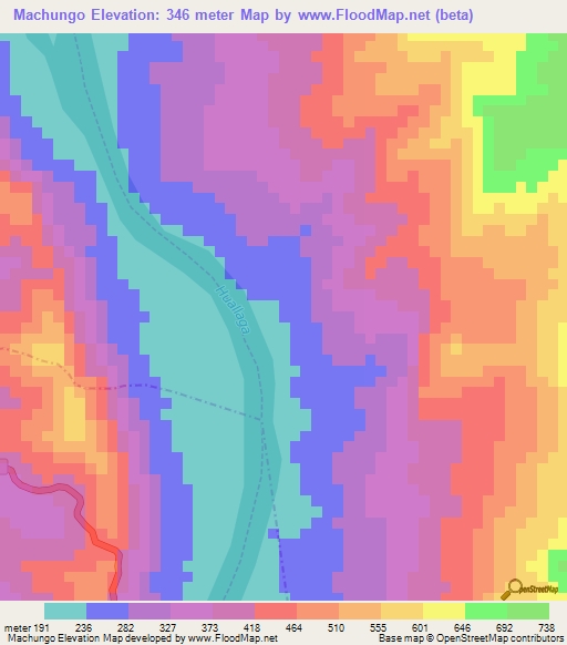 Machungo,Peru Elevation Map