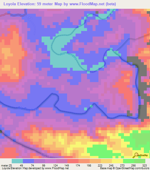 Loyola,Peru Elevation Map