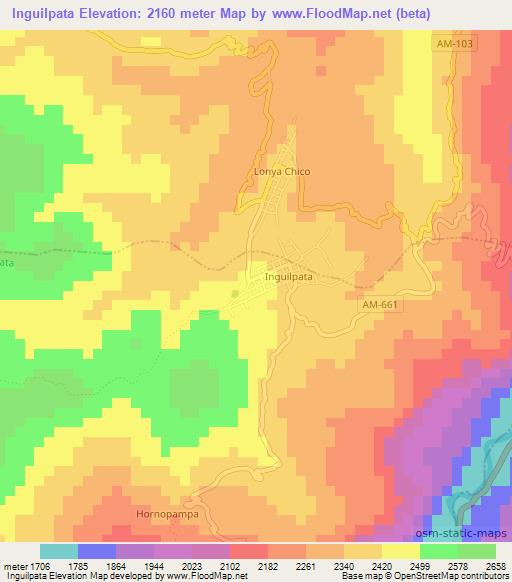 Inguilpata,Peru Elevation Map