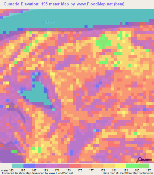 Cumaria,Peru Elevation Map