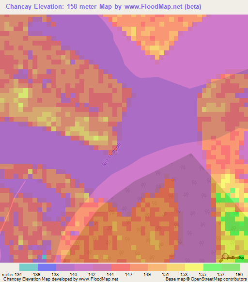 Chancay,Peru Elevation Map