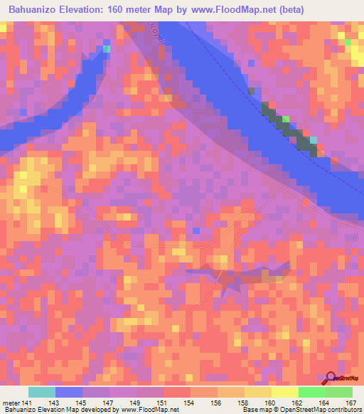 Bahuanizo,Peru Elevation Map
