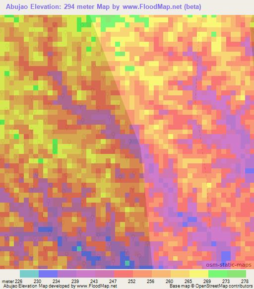 Abujao,Peru Elevation Map