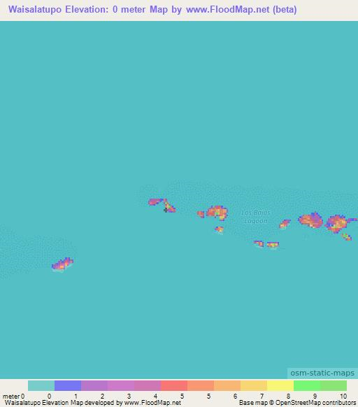 Waisalatupo,Panama Elevation Map
