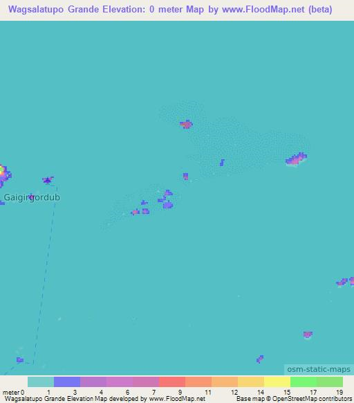 Wagsalatupo Grande,Panama Elevation Map