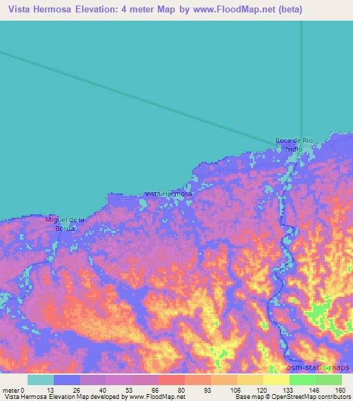 Vista Hermosa,Panama Elevation Map