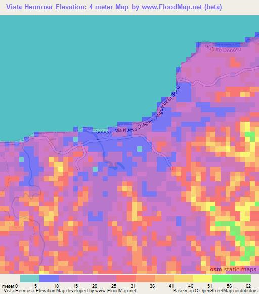 Vista Hermosa,Panama Elevation Map