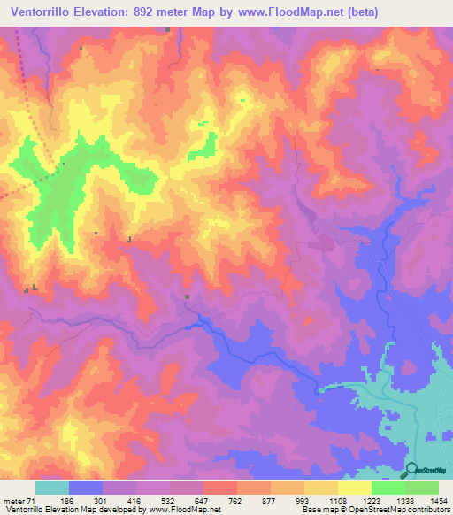 Ventorrillo,Panama Elevation Map