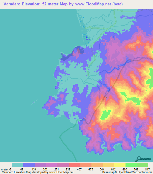 Varadero,Panama Elevation Map