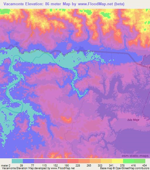 Vacamonte,Panama Elevation Map