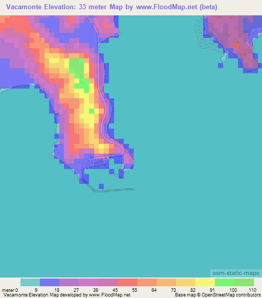 Vacamonte,Panama Elevation Map