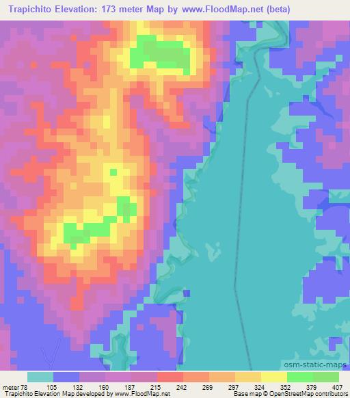 Trapichito,Panama Elevation Map