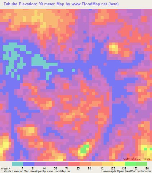 Tahuita,Panama Elevation Map