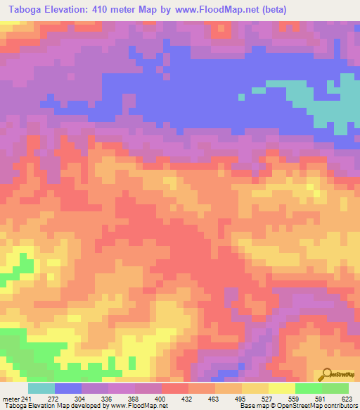 Taboga,Panama Elevation Map