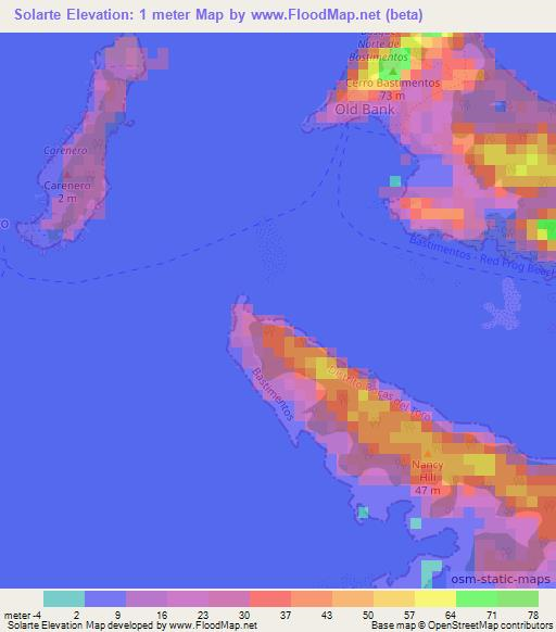 Solarte,Panama Elevation Map