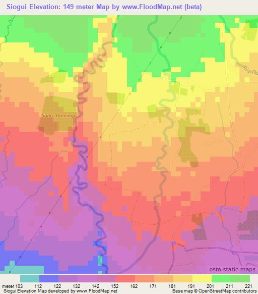 Siogui,Panama Elevation Map