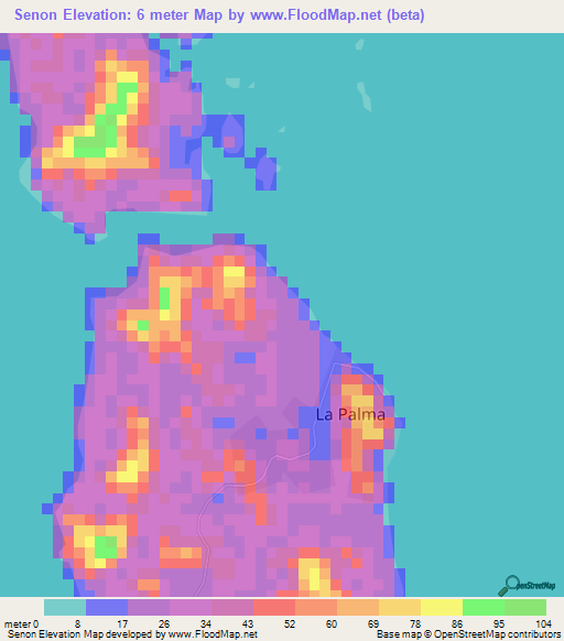 Senon,Panama Elevation Map