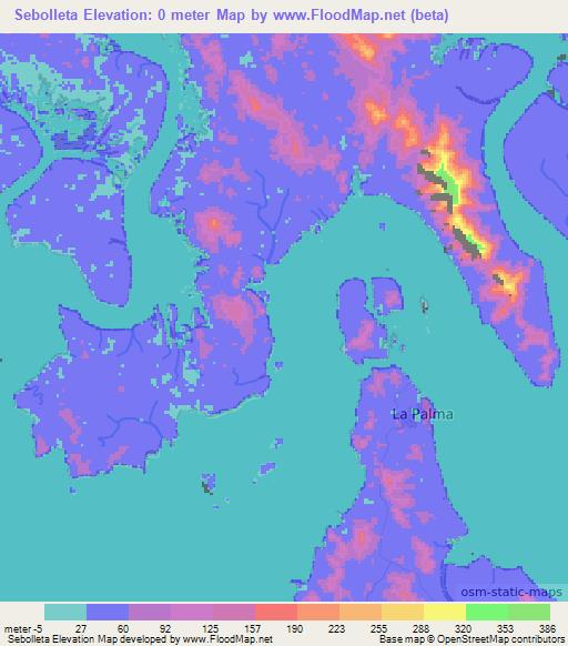 Sebolleta,Panama Elevation Map