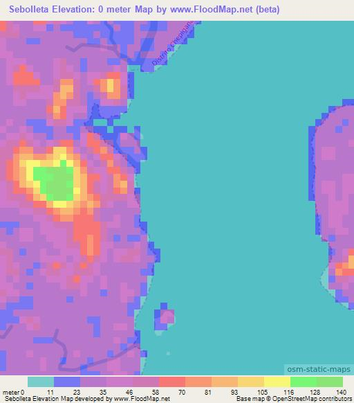 Sebolleta,Panama Elevation Map
