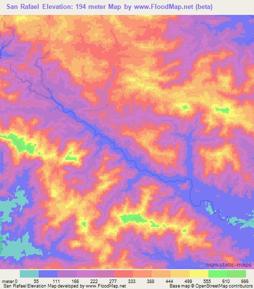 San Rafael,Panama Elevation Map