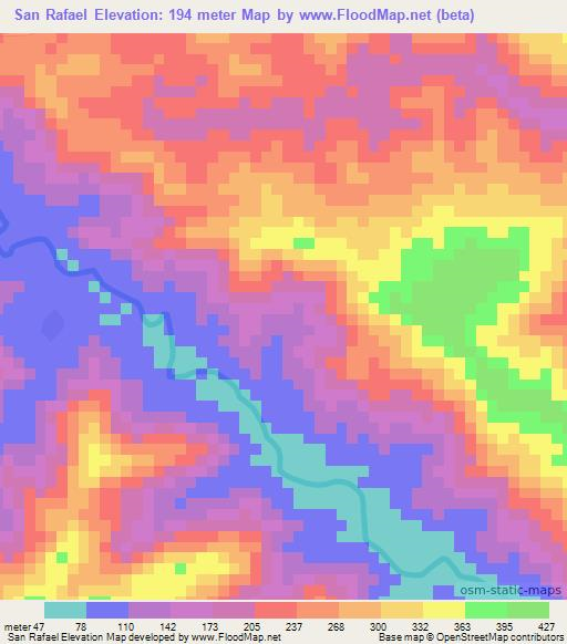 San Rafael,Panama Elevation Map
