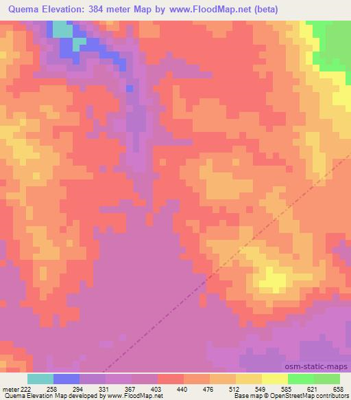 Quema,Panama Elevation Map